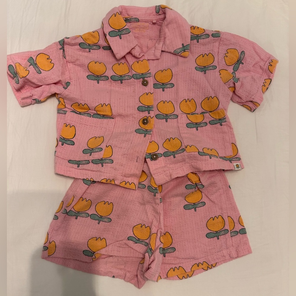 Pink Floral Kids Outfit